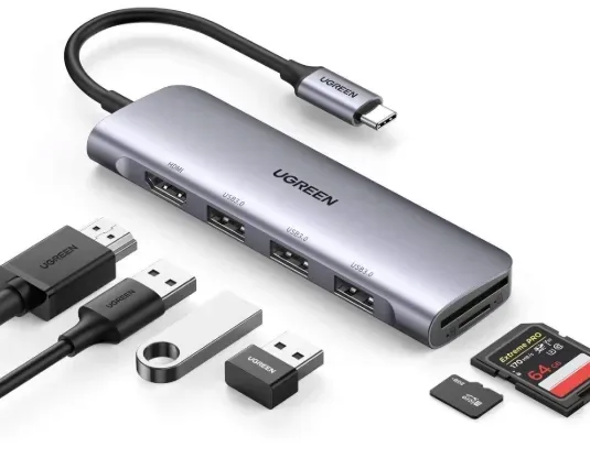 ugreen-adapter-hub-usb-c-do-hdmi-3x-usb-a-3-0-typ-portow-hdmi-typ-a