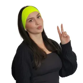 opaska-do-wlosow-bieganie-fitness-zolta-gladka-szeroka-8cm