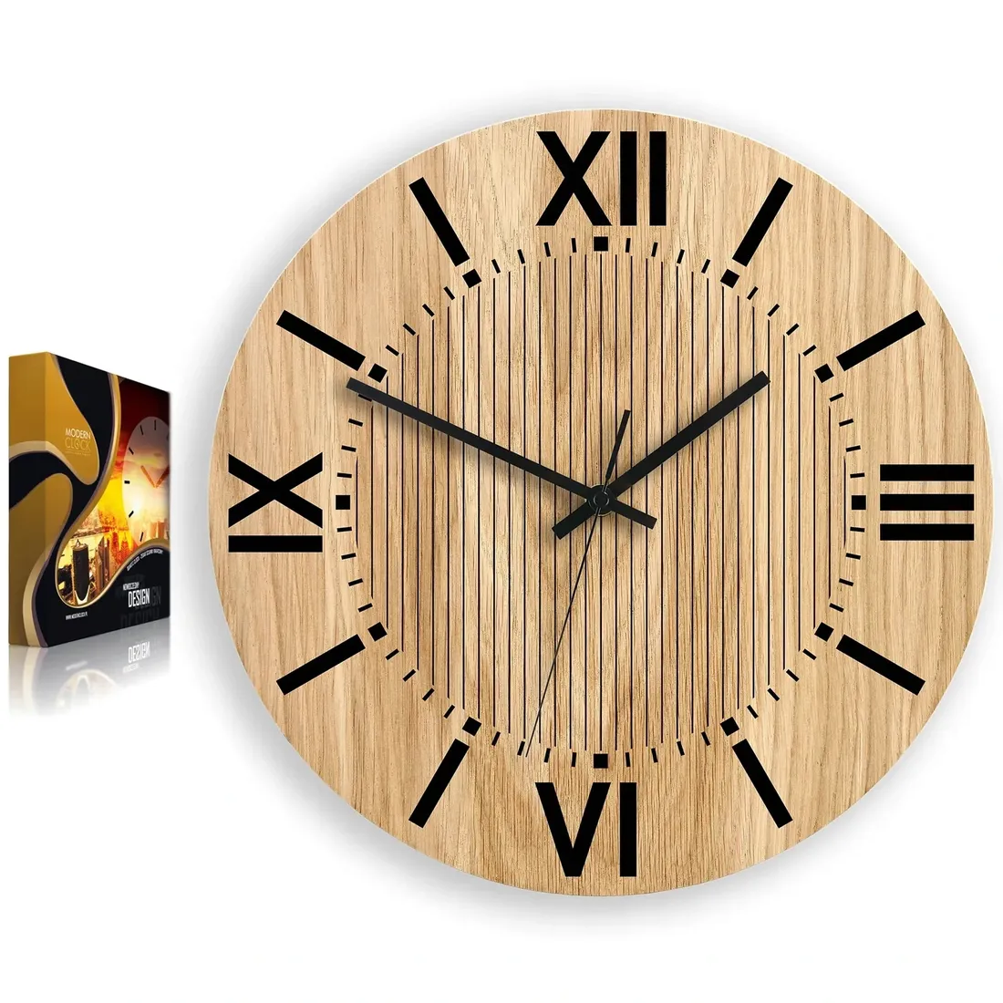 zegar-scienny-modernclock-bezowy-czarny-335cm
