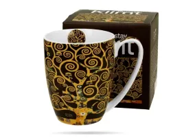 kubek-classic-360-ml-drzewo-zycia-gustav-klimt-brazowy-porcelana-duo