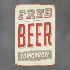 tabliczka-dekoracyjna-metalowa-free-beer-tomorrow
