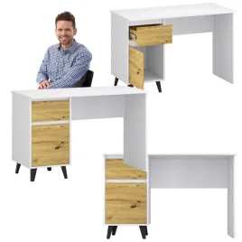 biurko-do-pracowni-i-pokoju-z-szuflada-i-szafka-dab-artisan-bialy-borg