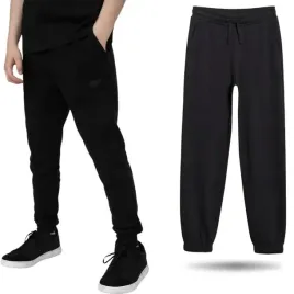 spodnie-dresowe-4f-chlopiece-4f-junior-dzieciece-bawelna-czarne-r-122-cm