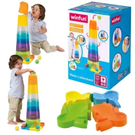 smily-play-wieza-z-pileczkami-000737-kolorowa-ukladanka-65-cm-z-pileczkam