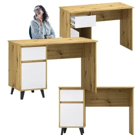 biurko-do-pracowni-i-pokoju-z-szuflada-i-szafka-dab-artisan-bialy-borg