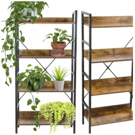 polka-regal-szafka-kwietnik-metalowy-drewniana-regal-otwarty-styl-loft-braz