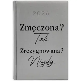 kalendarz-ksiazkowy-2026-zrezygnowana-nigdy-srebrny-planer-prezent-wzory