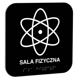 tabliczka-sala-fizyczna-16x16-cm-czarna-napis-or-braille-dla-niewidomych
