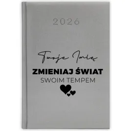 kalendarz-ksiazkowy-2026-zmieniaj-swiat-twoim-tempem-srebrny-prezent-wzory