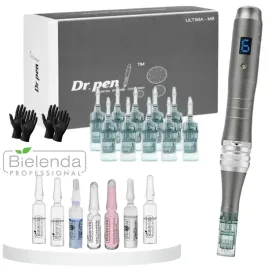 dr-pen-derma-pen-ulitma-m8-w-10x-kartridz-7x-ampulki-bielenda-mix