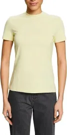esprit-t-shirt-damski-pastelowy-zolty-gladki-s-jxf