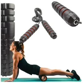 profesjonalny-zestaw-treningowy-walek-roler-30cm-skakanka-regulowana-pro