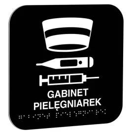 tabliczka-gabinet-pielegniarek-16x16-cm-czarna-braille-dla-niewidomych