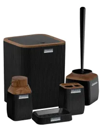 zestaw-lazienkowy-5-el-stripe-komplet-do-wc-czarny-drewno-kosz-szczotka