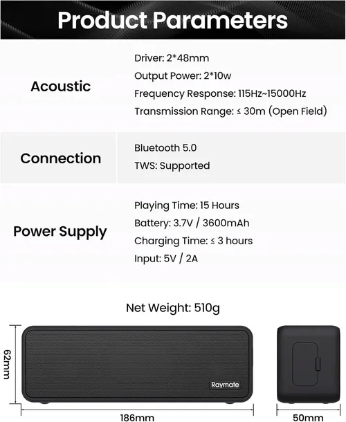 raymate-r5-glosnik-bluetooth-ipx7-kod-producenta-r5