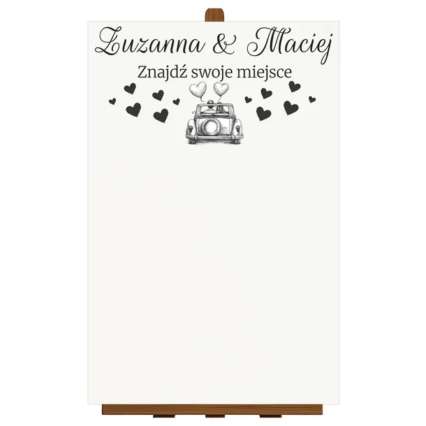 TABLICA PLAN STOŁÓW wesele PERSONALIZACJA DEKORACJE WESELNE tablica 50x70cm