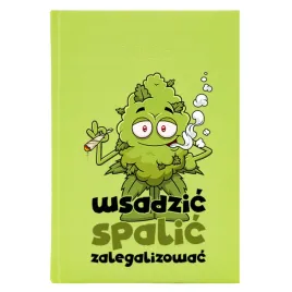 kalendarz-a5-2026-seledynowy-dla-palaczy-weed-sadzic-palic-zalegalizowac