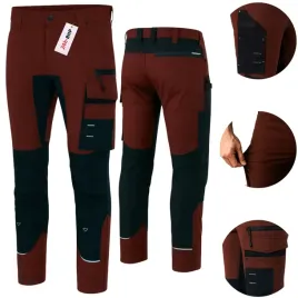 elastyczne-spodnie-robocze-meskie-bhp-stretch-mocne-ochronne-spandex-bordo