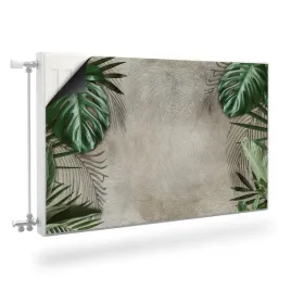maskownica-magnetyczna-na-grzejnik-beton-liscie-tropikalne-monstera-110x60