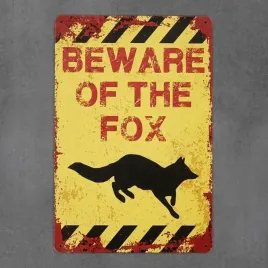 tabliczka-dekoracyjna-metalowa-beware-of-the-fox