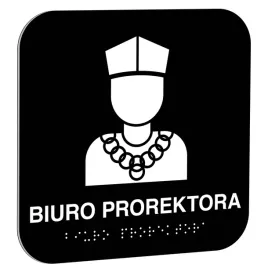 tabliczka-biuro-prorektora-16x16-cm-czarna-or-braille-dla-niewidomych