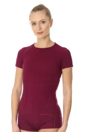 koszulka-termoaktywna-damska-brubeck-active-wool-ss11700-sliwkowy-xl