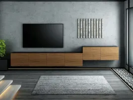 wiszaca-szafka-rtv-420-cm-wysoka-czarny-mat-dab-casella-brazowy-egger