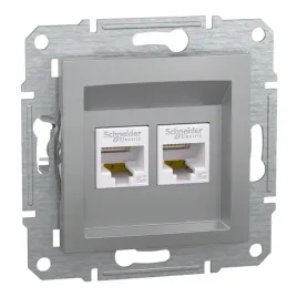 schneider-asfora-gniazdo-komputerowe-2x-rj45-kat-5e-utp-aluminium-bez-ramki