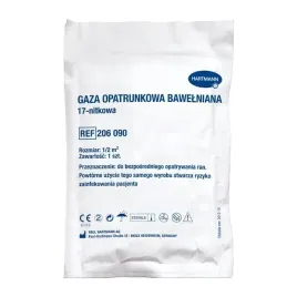 gaza-opatrunkowa-jalowa-17-nitkowa-bawelniana-hartmann-05m2-1-sztuka