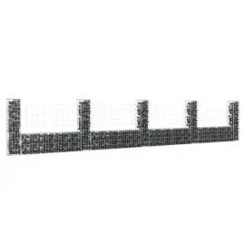 vidaxl-ogrodzenie-gabionowe-z-5-slupkami-zelazo-500x20x100-cm