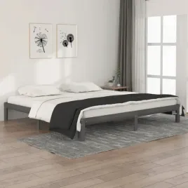 vidaxl-rama-lozka-szara-lite-drewno-sosnowe-200-x-200-cm