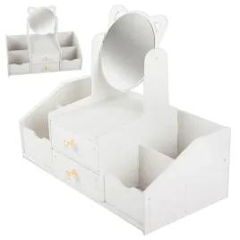 toaletka-drewniana-z-uszkami-lusterko-orgaizer-na-biurko-biala-komodka-3
