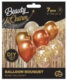 balony-beautyandcharm-bukiet-zlote-30cm-7szt