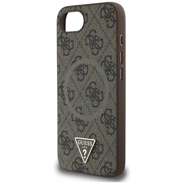 etui-guess-4g-ring-triangle-logo-magsafe-do-apple-iphone-16e-brazowy-pasuje-do-modelu-iphone-16e