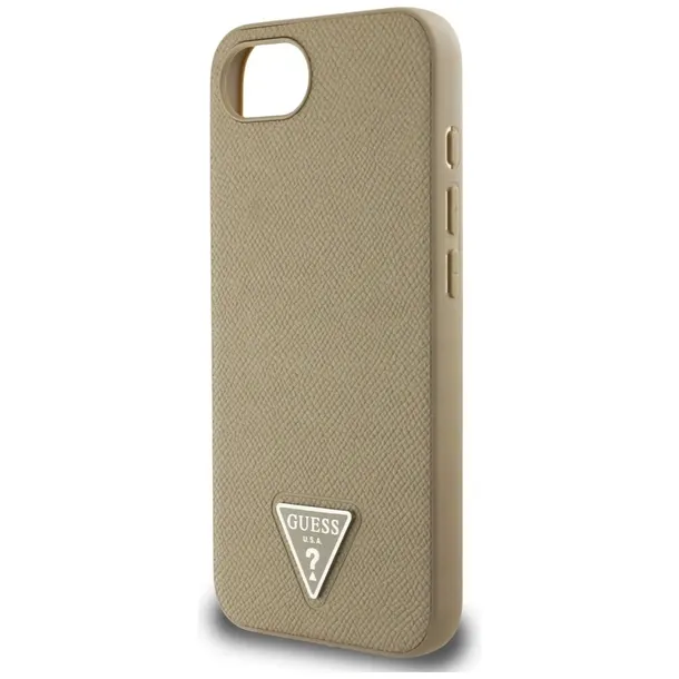 etui-guess-grained-triangle-magsafe-do-apple-iphone-16e-brazowy-material-tworzywo-sztuczne