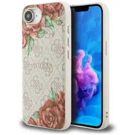 etui-guess-4g-flowers-print-magsafe-do-apple-iphone-16e-rozowy