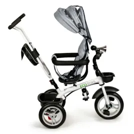 rowerek-trojkolowy-obrotowy-360-szary-z-daszkiem-ecotoys