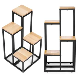 kwietnik-regal-na-kwiaty-ozdoby-4-polki-metal-mdf-jasny-orzech-modernhome