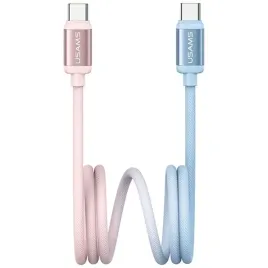 kabel-usb-c-usb-c-usams-bicolor-series-sj756-pd-60w-1-2m-niebiesko-rozowy