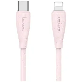 kabel-usams-green-series-sj717-30w-usb-c-lightning-1m-rozowy