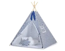 namiot-tipi-dla-dzieci-zawieszki-piora-chevron-granatowy-bobono