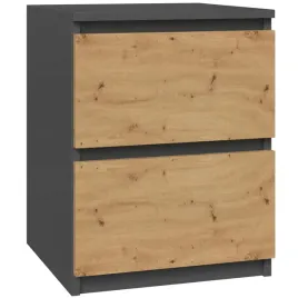 szafka-stolik-nocny-2-szuflady-w2-antracyt-dab-a
