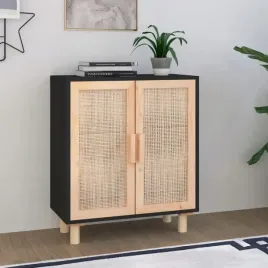 vidaxl-komoda-czarna-60x30x70-cm-lita-sosna-i-naturalny-rattan