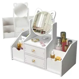 toaletka-z-uszkami-drewniana-biala-organizer-na-kosmetyki-bizuterie-lustro