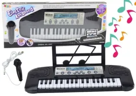 elektryczne-pianinko-dla-dzieci-stojak-mikrofon-czarne