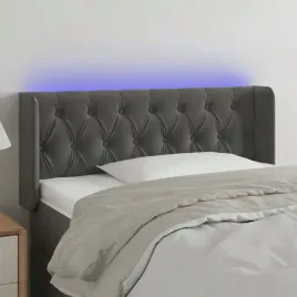 vidaxl-zaglowek-do-lozka-z-led-ciemnoszary-93x16x78-88-cm-aksamit