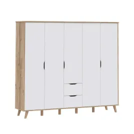 szafa-w-stylu-skandynawskim-230-cm-drzwi-uchylne-i-szuflady-mlodziezowa