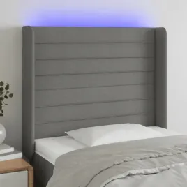 vidaxl-zaglowek-do-lozka-z-led-ciemnoszary-103x16x118-128cm-tkanina