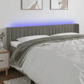vidaxl-zaglowek-do-lozka-z-led-jasnoszary-203x16x78-88-cm-aksamit