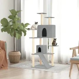 vidaxl-drapak-dla-kota-z-sizalowymi-slupkami-jasnoszary-153-cm